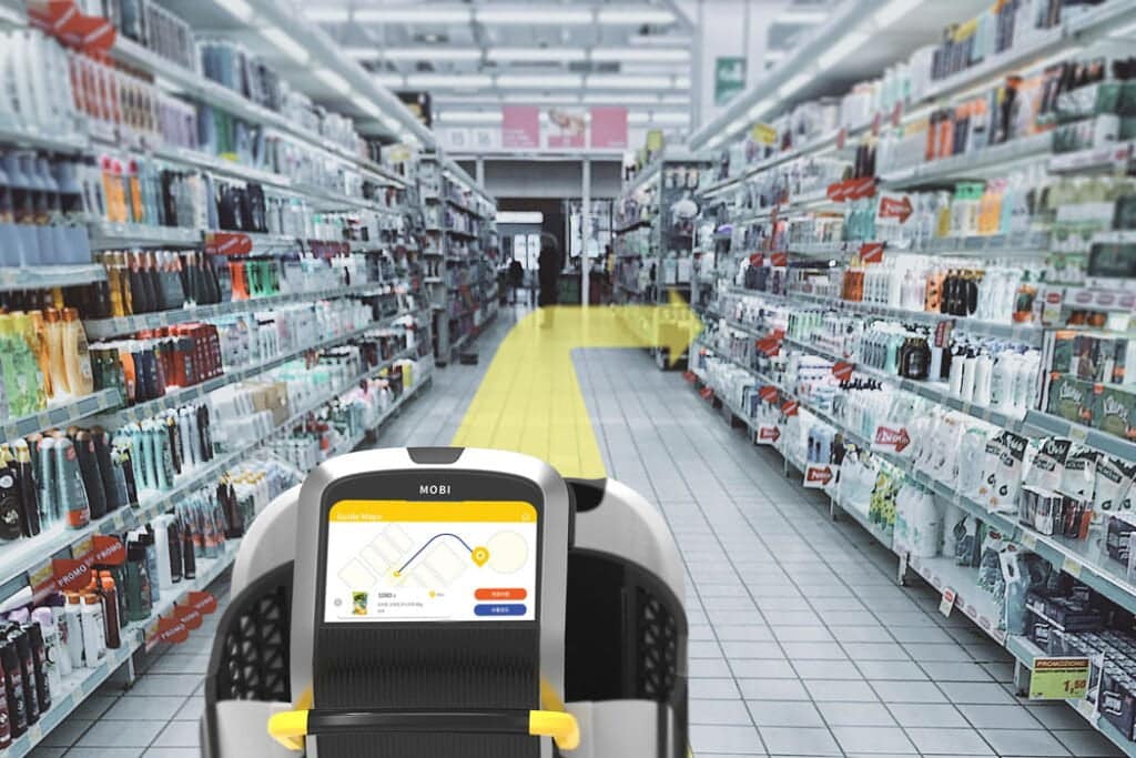 Mobi Smart Trolley That Acts As A Shopping Assistant Near Future