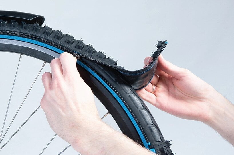 Retrait des pneus de vélo à fermeture éclair