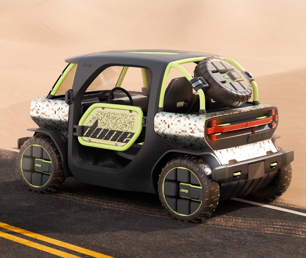 DUNE, concept che tramuta la Jeep in quadriciclo elettrico: un mini gigante